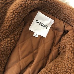 paddington brown longline teddy coat